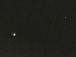 Photo of the planet Mars and the Linar Eclipse of 4/15/2014.